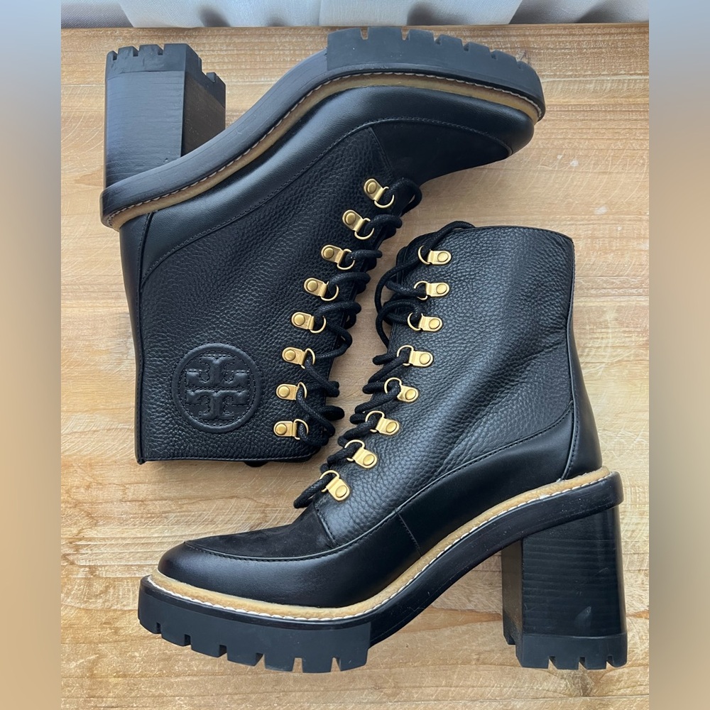 Tory Burch Miller 95mm Lug Sole Bootie Size 6 In Perfect Black New - Picture 6 of 11